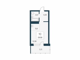 Продается Студия ЖК Расцветай на Бугринской роще, 29.71 м², 5400000 рублей