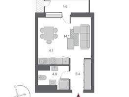 Продается Студия ЖК Беринг, дом 2, 28.2 м², 7600000 рублей