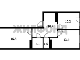 Продается 2-комнатная квартира ЖК Новые Матрешки, дом 2 , 55.3  м², 5400000 рублей