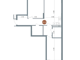 Продается 3-комнатная квартира ЖК 19/56 Кварталы Телецентра, сек 5, 68.68 м², 11040000 рублей