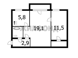 Продается 2-комнатная квартира Оловозаводская ул, 44.4 м², 3780000 рублей