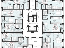 Продается 3-комнатная квартира ЖК Одоевский, дом 3, 72.7 м², 7644500 рублей