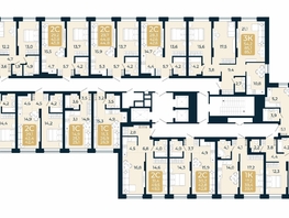 Продается 2-комнатная квартира ЖК Первый на Есенина, дом 3, 43.8 м², 6995100 рублей