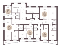 Продается 2-комнатная квартира ЖК Зеленый город, дом 1, 56.8 м², 7015800 рублей