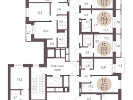 Продается 1-комнатная квартира ЖК Зеленый город, дом 1, 37.5 м², 5077600 рублей