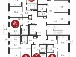 Продается 2-комнатная квартира ЖК Скандинавские кварталы, дом 1, 51.5 м², 7111500 рублей