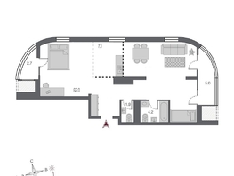 Продается Студия ЖК Беринг, дом 2, 82.3  м&sup2;, 13350000 рублей