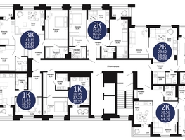 Продается 3-комнатная квартира ЖК Первый на Рябиновой, 84.09  м², 9694771 рублей