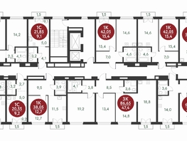 Продается 1-комнатная квартира ЖК Скандинавские кварталы, дом 1, 42.05  м², 6060300 рублей