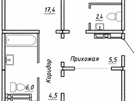 Продается 3-комнатная квартира ЖК Квартет, дом Дуэт, 86.5 м², 7770000 рублей