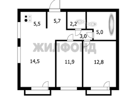 Продается 3-комнатная квартира ЖК Притяжение, 60.9 м², 11500000 рублей