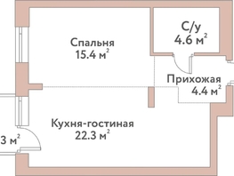 Продается 2-комнатная квартира ЖК Флора и Фауна, 18а, 46.7  м&sup2;, 15100000 рублей