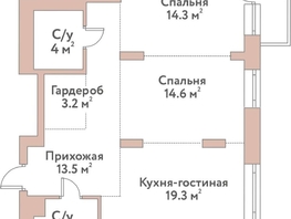 Продается 3-комнатная квартира ЖК Флора и Фауна, 18а, 72.9  м&sup2;, 20100000 рублей