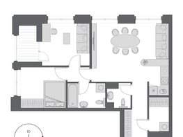 Продается 3-комнатная квартира ЖК Дом Нобель, 70.5  м², 16850000 рублей