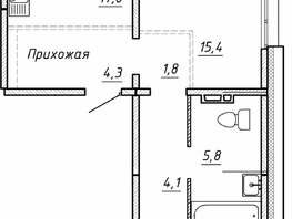 Продается 2-комнатная квартира ЖК Гренландия, Лес дом №5, 63.6 м², 7000000 рублей