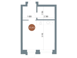 Продается Студия ЖК 19/56 Кварталы Телецентра, сек 6, 23.61 м², 4800000 рублей