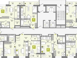 Продается 3-комнатная квартира ЖК Счастливый квартал, дом 2, 70.3  м², 9890000 рублей