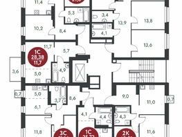 Продается 3-комнатная квартира ЖК Скандинавские кварталы, дом 1, 78.91 м², 9870400 рублей