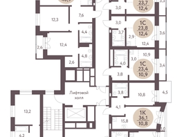 Продается 1-комнатная квартира ЖК Зеленый город, дом 1, 36.1 м², 5464300 рублей