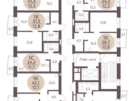 Продается 1-комнатная квартира ЖК Зеленый город, дом 1, 41.4 м², 5582700 рублей
