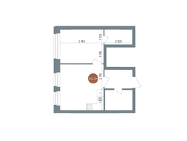 Продается 2-комнатная квартира ЖК 19/56 Кварталы Телецентра, сек 5, 39.54 м², 7190000 рублей