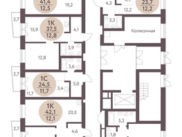 Продается 2-комнатная квартира ЖК Зеленый город, дом 1, 73.1 м², 8787200 рублей