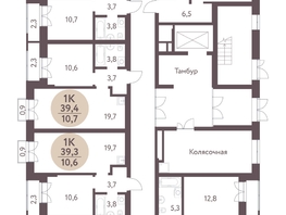 Продается 2-комнатная квартира ЖК Зеленый город, дом 1, 63.4 м², 7621200 рублей