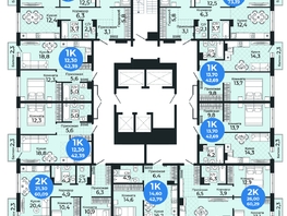 Продается 2-комнатная квартира ЖК Семейный квартал, дом 3, 60.29 м², 6800100 рублей