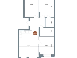 Продается 4-комнатная квартира ЖК 19/56 Кварталы Телецентра, сек 6, 79.69 м², 12590000 рублей