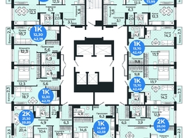 Продается 2-комнатная квартира ЖК Семейный квартал, дом 3, 59.89 м², 6600200 рублей