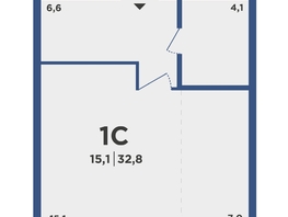 Продается Студия ЖК Поколение, дом 2, 32.8  м², 4165600 рублей