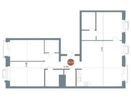 Продается 3-комнатная квартира ЖК 19/56 Кварталы Телецентра, сек 3, 98.55  м², 17450000 рублей