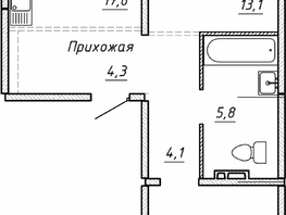Продается 2-комнатная квартира ЖК Гренландия, Лес дом №5, 64  м², 8050000 рублей