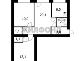 Продается 3-комнатная квартира Объединения ул, 58.7  м², 5000000 рублей