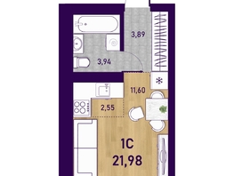 Продается Студия ЖК Оптимисты, 21.98  м², 4400000 рублей