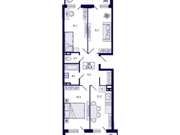 Продается 3-комнатная квартира ЖК Gorizont (Горизонт), дом 1, 84.4 м², 11990000 рублей