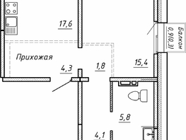 Продается 2-комнатная квартира ЖК Гренландия, Лес дом №5, 64.4  м², 7250000 рублей