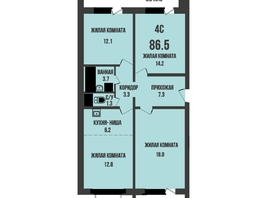 Продается 4-комнатная квартира ЖК Династия, дом 909, 86.5 м², 9200000 рублей