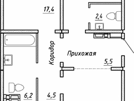Продается 3-комнатная квартира ЖК Квартет, дом Дуэт, 86.7 м², 7850000 рублей
