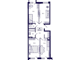 Продается 3-комнатная квартира ЖК Gorizont (Горизонт), дом 1, 82  м², 10700000 рублей