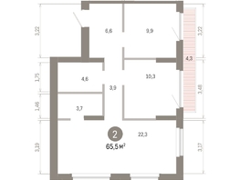 Продается 2-комнатная квартира ЖК Пшеница, 6.1, 65.54  м², 8900000 рублей