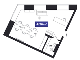Продается Универ. помещ АО GAGARIN CITY (Гагарин Сити), 46.9 м², 18490000 рублей