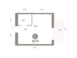 Продается Студия ЖК Пшеница, дом 5.2, 30.7  м², 4830000 рублей