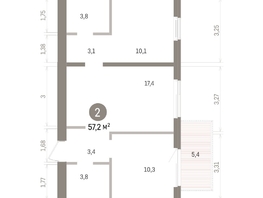 Продается 2-комнатная квартира ЖК Пшеница, дом 5.2, 57.24  м², 8030000 рублей