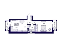 Продается 2-комнатная квартира ЖК Grando (Грандо), 53.9  м², 9990000 рублей