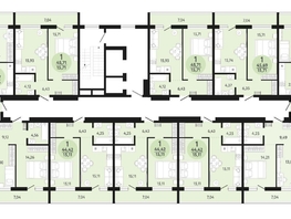 Продается 1-комнатная квартира ЖК Новый парк, дом 3, 45.71  м², 6581300 рублей