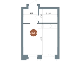 Продается Студия ЖК 19/56 Кварталы Телецентра, сек 6, 23.61  м², 5190000 рублей