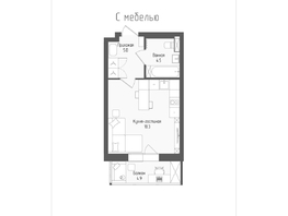 Продается Студия ЖК Тетрис, корпус 2, 29.1  м², 5897300 рублей