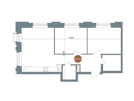 Продается 2-комнатная квартира ЖК 19/56 Кварталы Телецентра, сек 2, 60.3  м&sup2;, 9790000 рублей