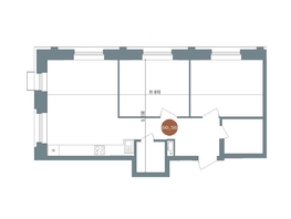 Продается 2-комнатная квартира ЖК 19/56 Кварталы Телецентра, сек 2, 60.3  м&sup2;, 9990000 рублей